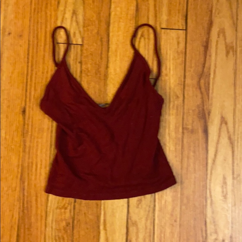 Maroon Crop Top